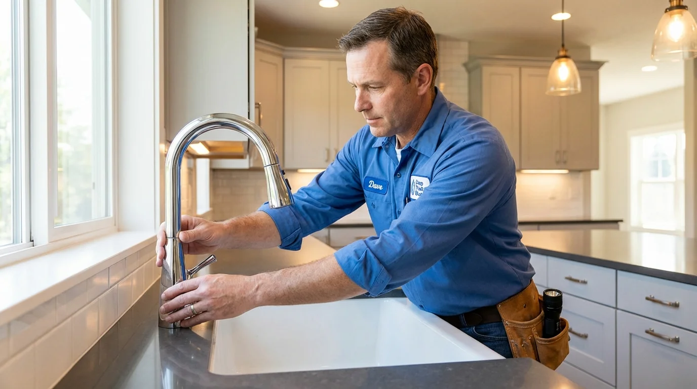 Kitchen faucet installation by Johns Plumbing LLC in Mastic
