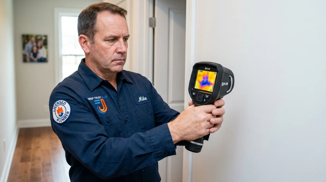 Thermal imaging leak detection by Johns Plumbing LLC in Mastic